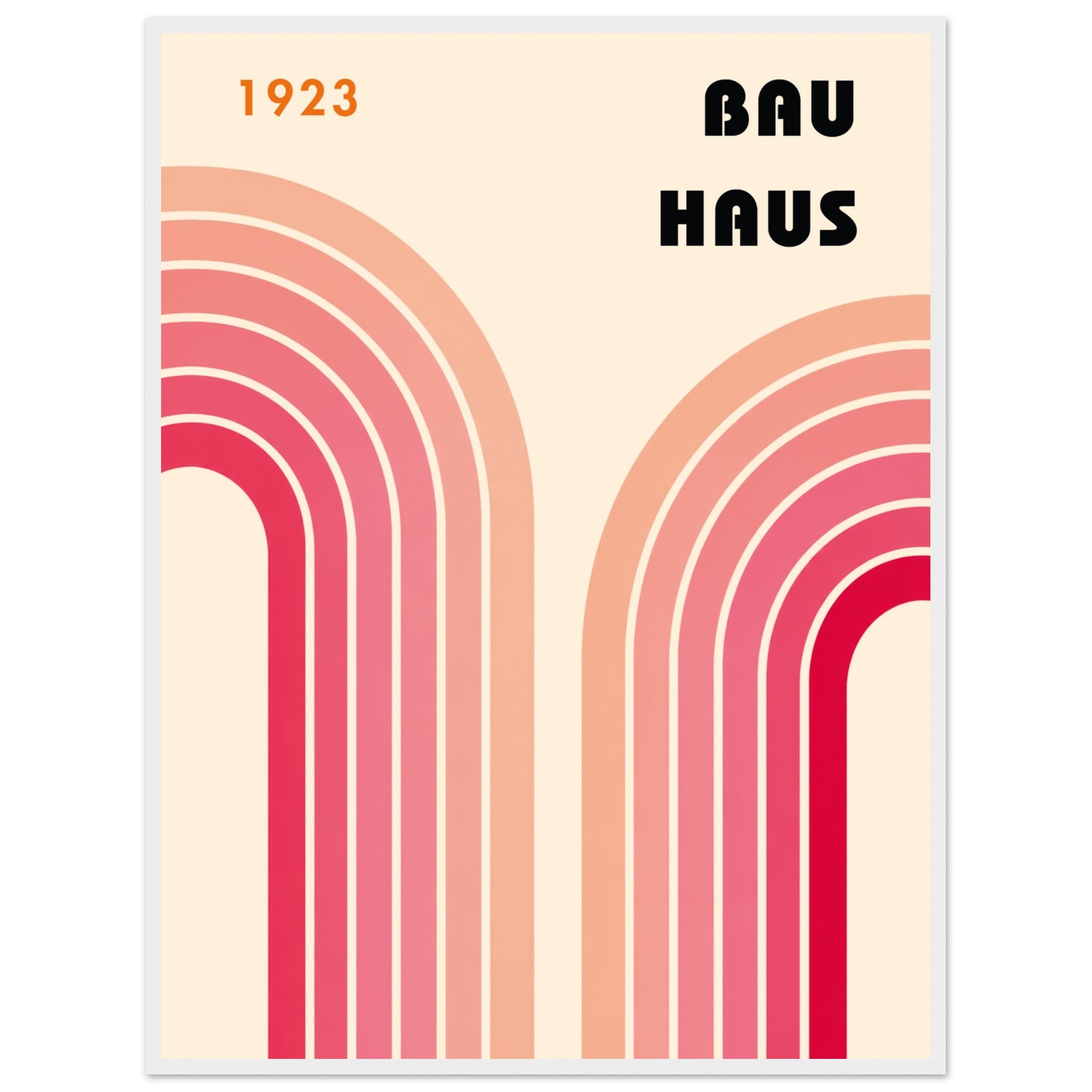 Bauhaus 1923 Set – Double Arch in Red & Pink
