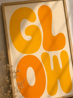 GLOW — Mid Century Modern Poster | Unframed Wall Art Print