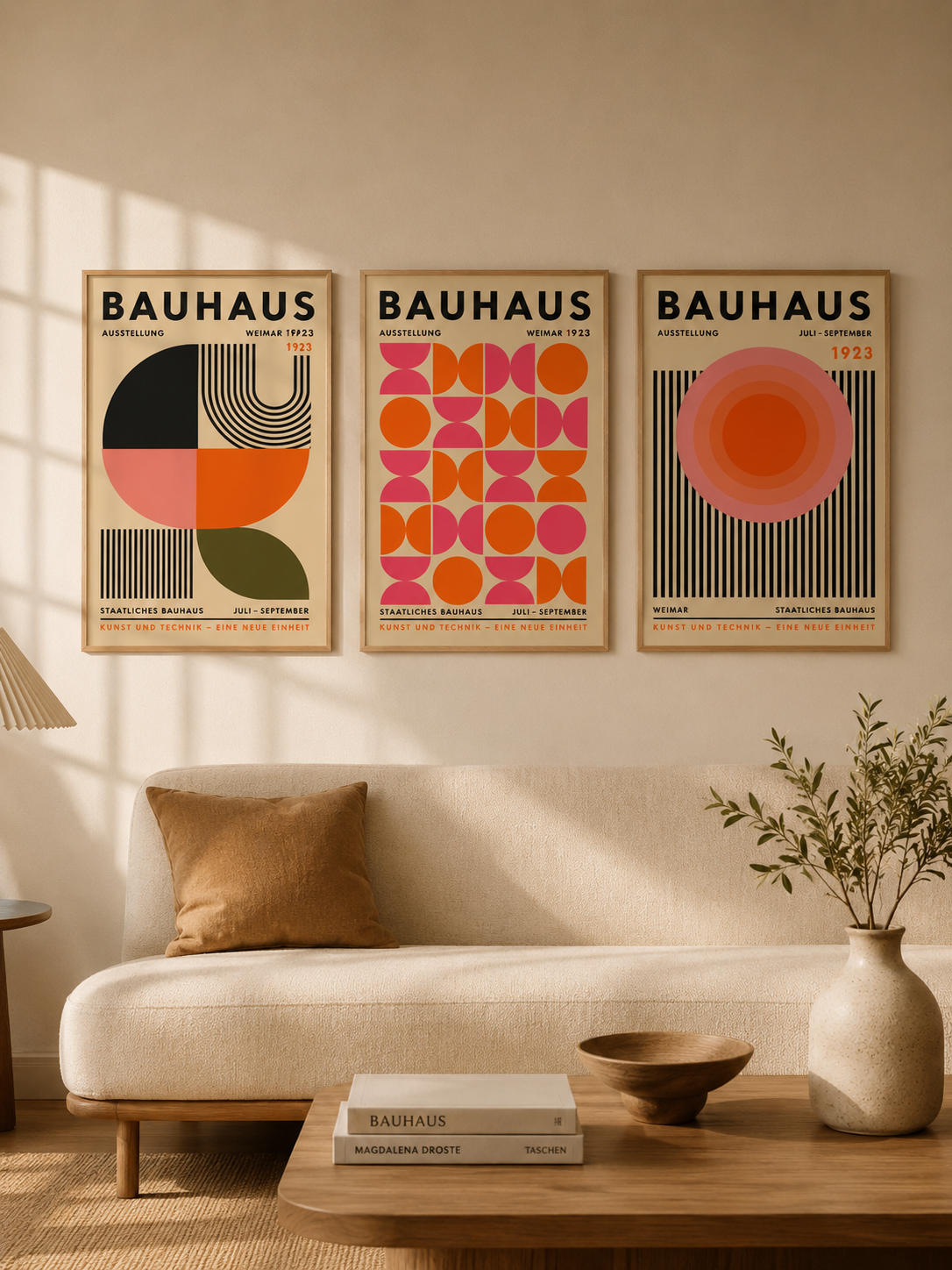 BAUHAUS — Mid-Century-Modern-Poster | Ungerahmter Kunstdruck