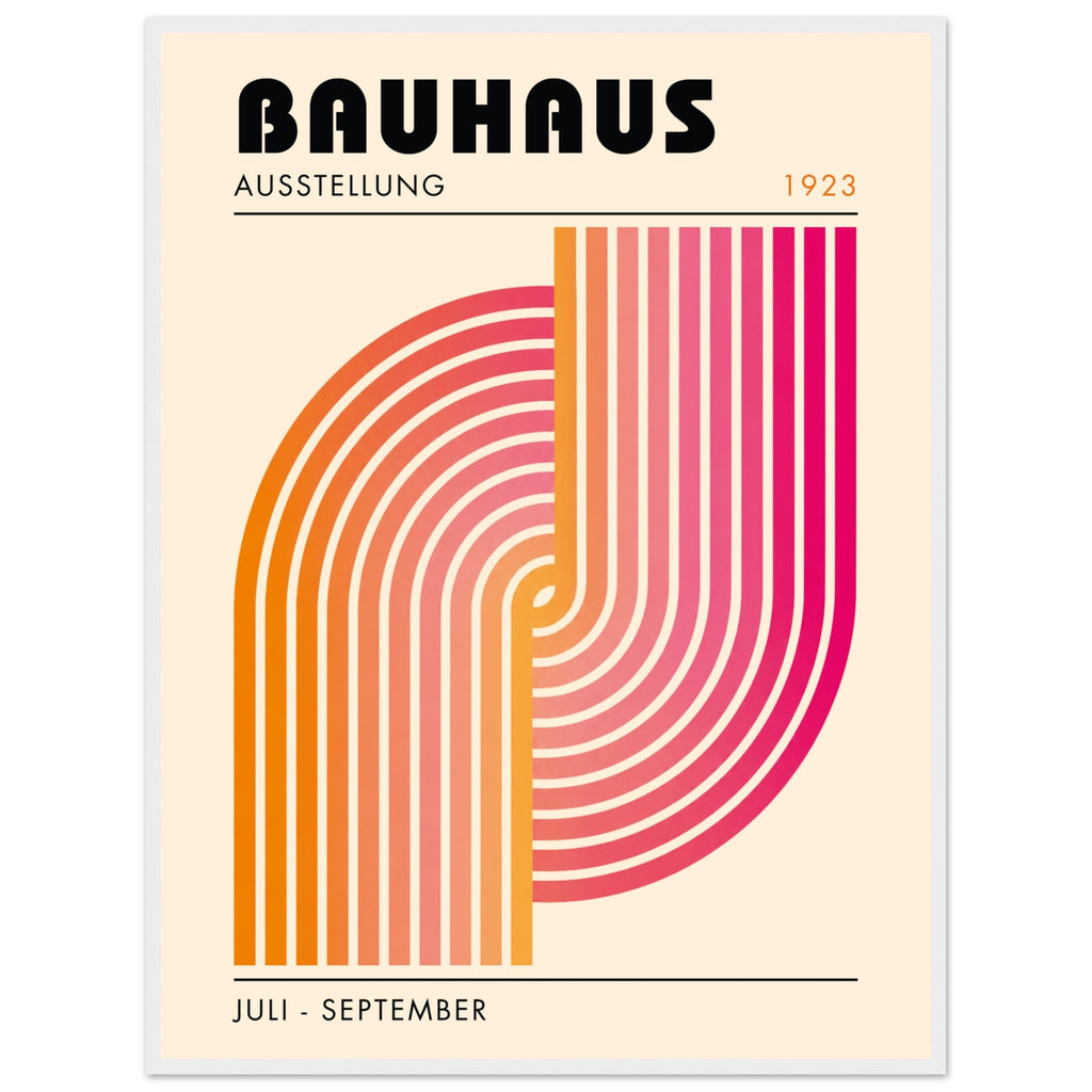 Bauhaus 1923 Set – Geometric Spiral in Orange & Pink